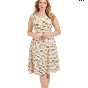 Effie's Heart Theresa Wrap Dress In Trolley Print Size 2X EUC